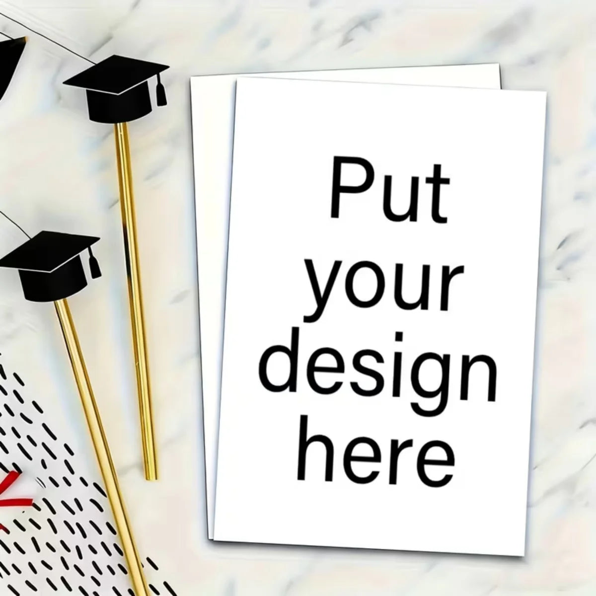 One custom, personalized greeting card—perfect for occasions such as graduation ceremonies, invitations, thank-you notes, and mo